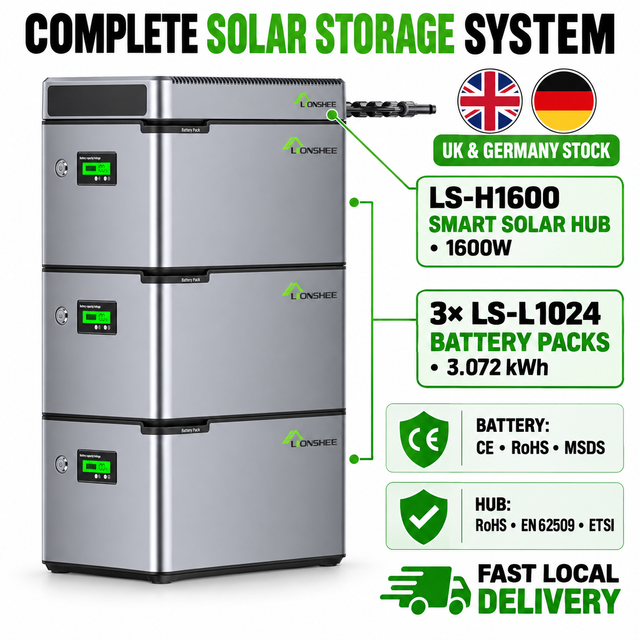 LIONSHEE LS-L1024 Akumulator 1024 Wh Do Balkonowej Instalacji Solarnej Plug And Play Z LS-H1600 Smart Solar Hub