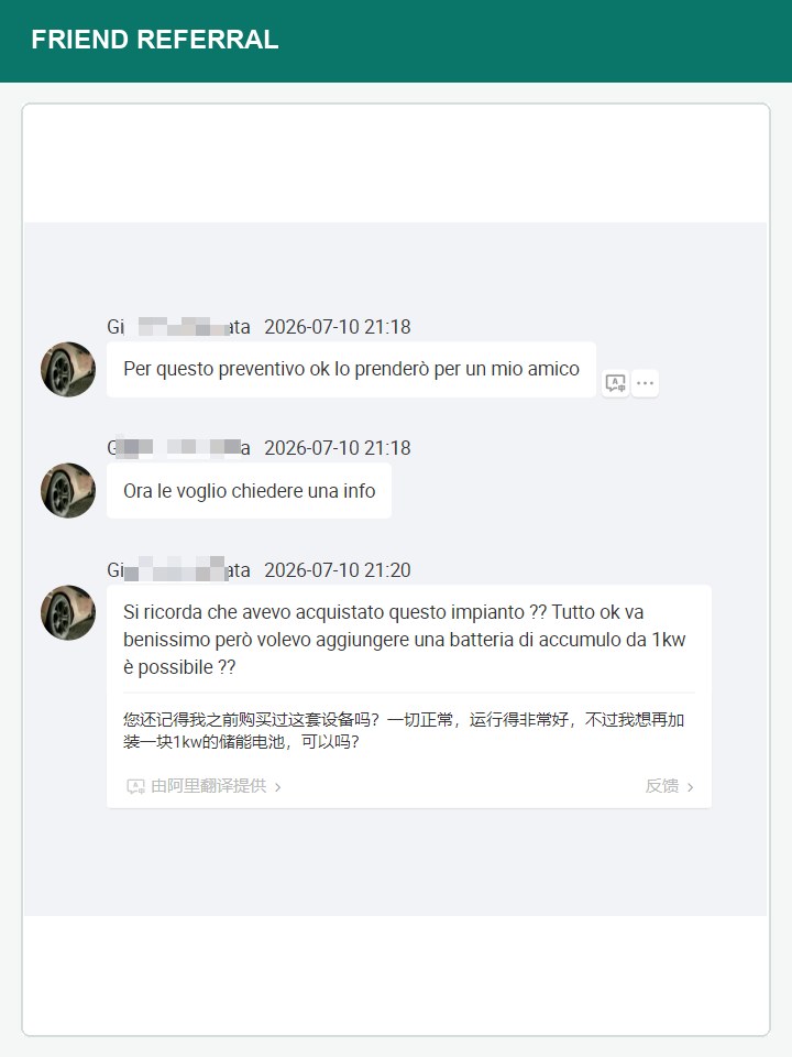 Opinia klienta i prośba o wycenę dla znajomego