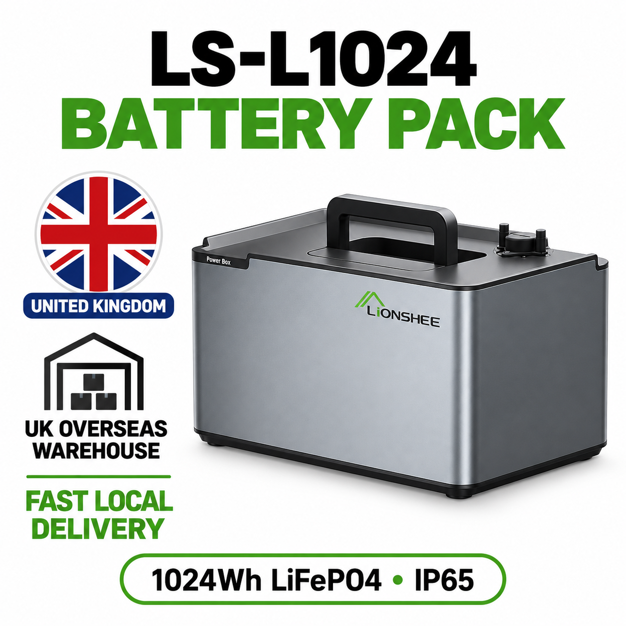 LIONSHEE LS-L1024 Power Box LiFePO4 1024 Wh Z Magazynu W Niemczech I Wielkiej Brytanii, CE RoHS MSDS, Szybka Dostawa