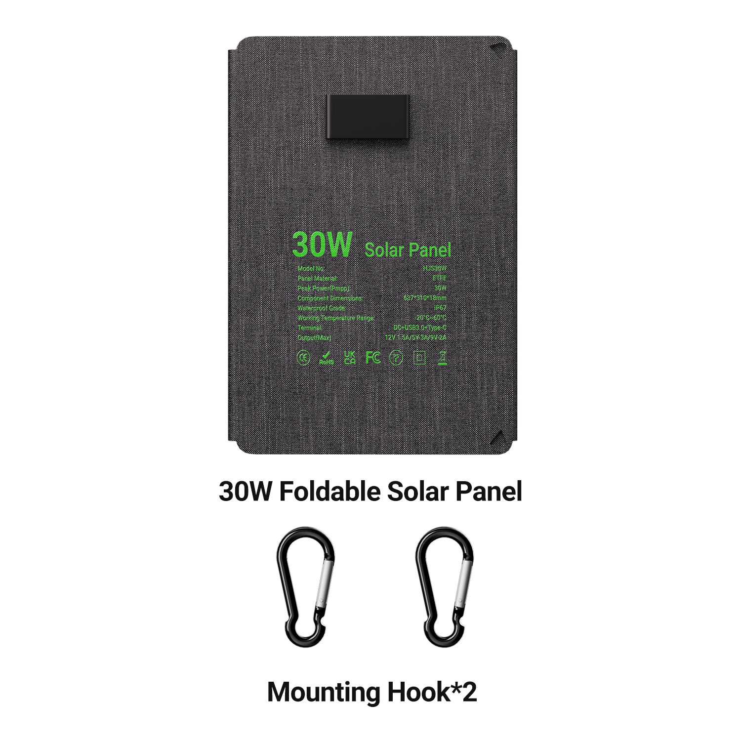 LIONSHEE LS-SP30F Składany Panel Słoneczny 30W Z USB I Type-C, ETFE, Magazyn Niemcy I Wielka Brytania