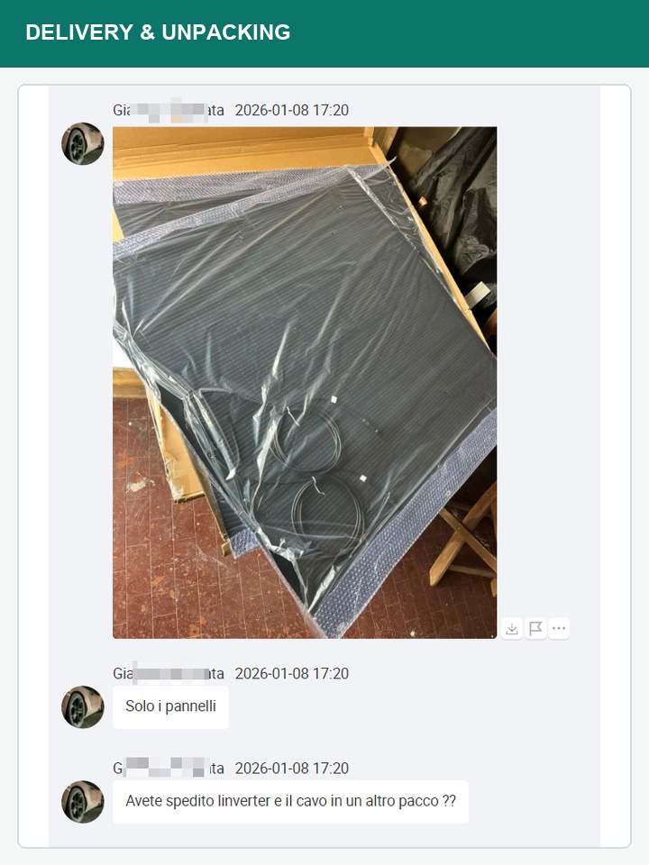 Elastyczne panele po dostawie